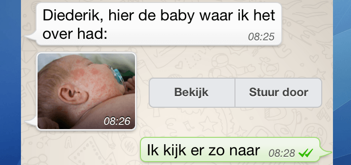 Foto's van patiënten via WhatsApp?
