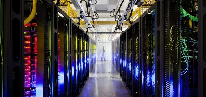 'Rack' met servers. Foto: Google