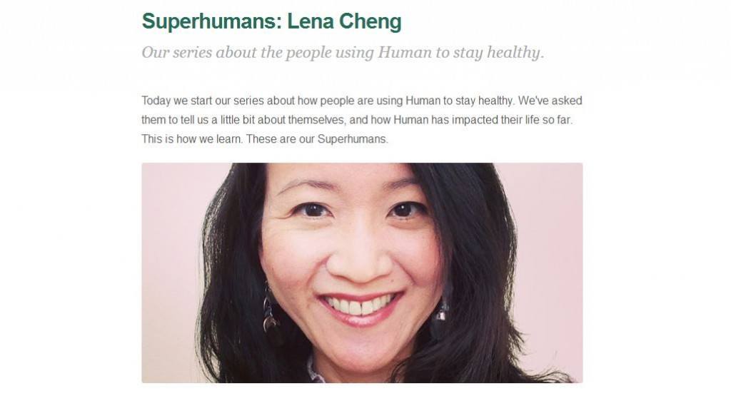 Gebruiker Lena Cheng als 'Superhuman'