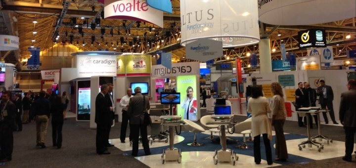 Bezoekers op de HIMSS13, een van de grootste vakbeurzen voor zorg-ICT