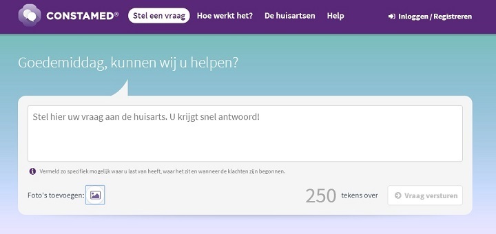 Online een vraag stellen