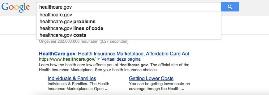 Healthcare.gov google