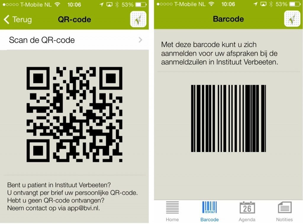 Patiënten scannen voortaan hun smartphone om zich aan te melden in het ziekenhuis