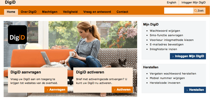 DigiD is het digitale authenticatiemiddel van de overheid