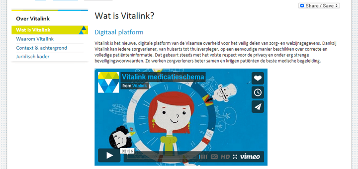 eHealth in Vlaanderen: Vitalink
