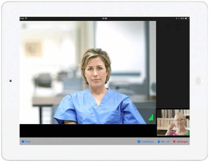 Een video-consult via PatientHub