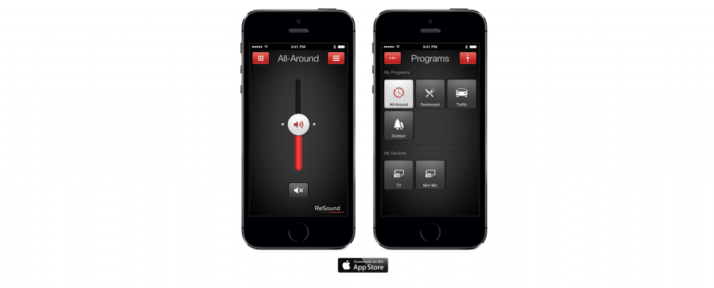 De ReSound LiNX kan discreet afgesteld worden via de iPhone app