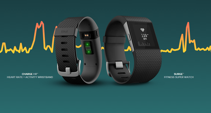 De Fitbit Charge HR en Surge meten 24 uur je hartslag