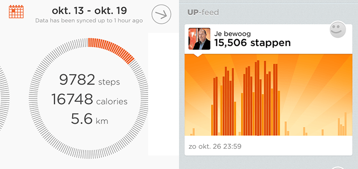 jawbone up persoonlijke metingen data