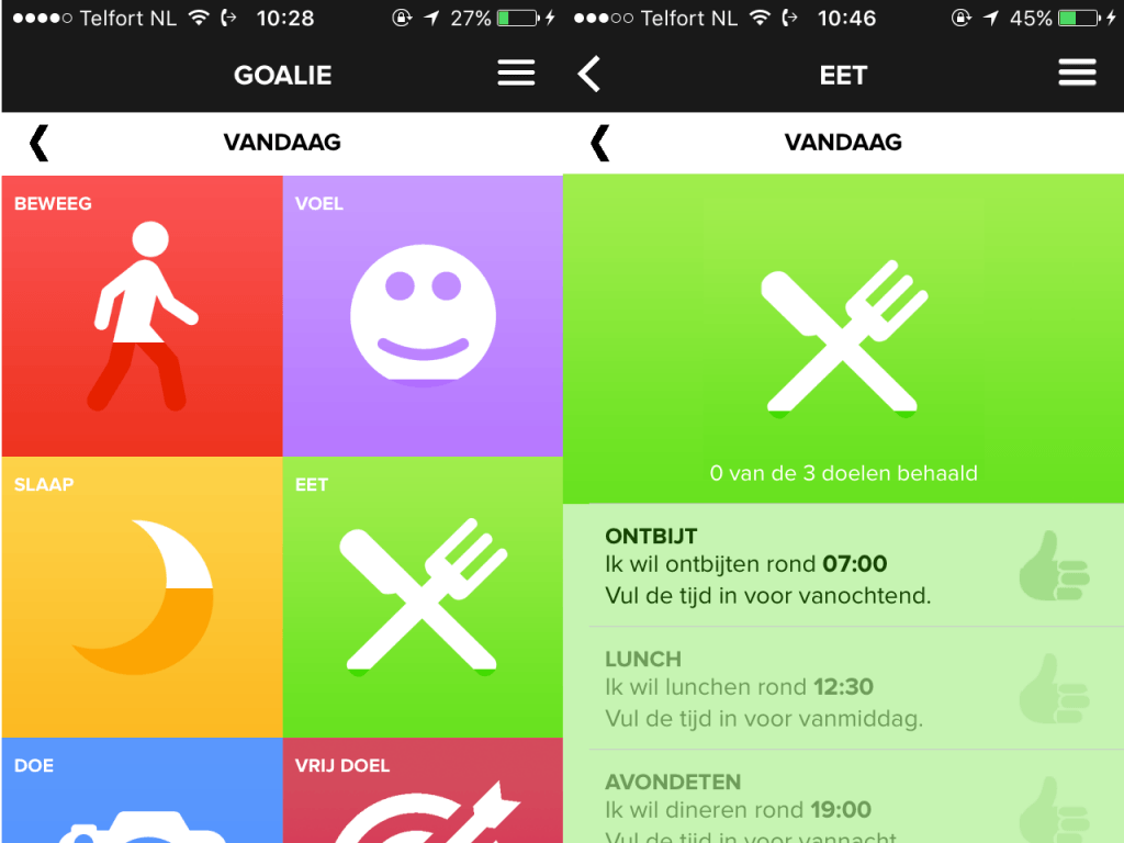 Goalie app voor de geestelijke gezondheidszorg