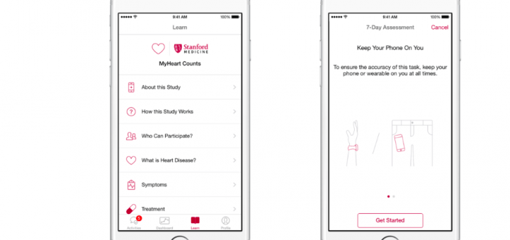 MyHeart Counts, een ResearchKit app ontwikkeld door Stanford University