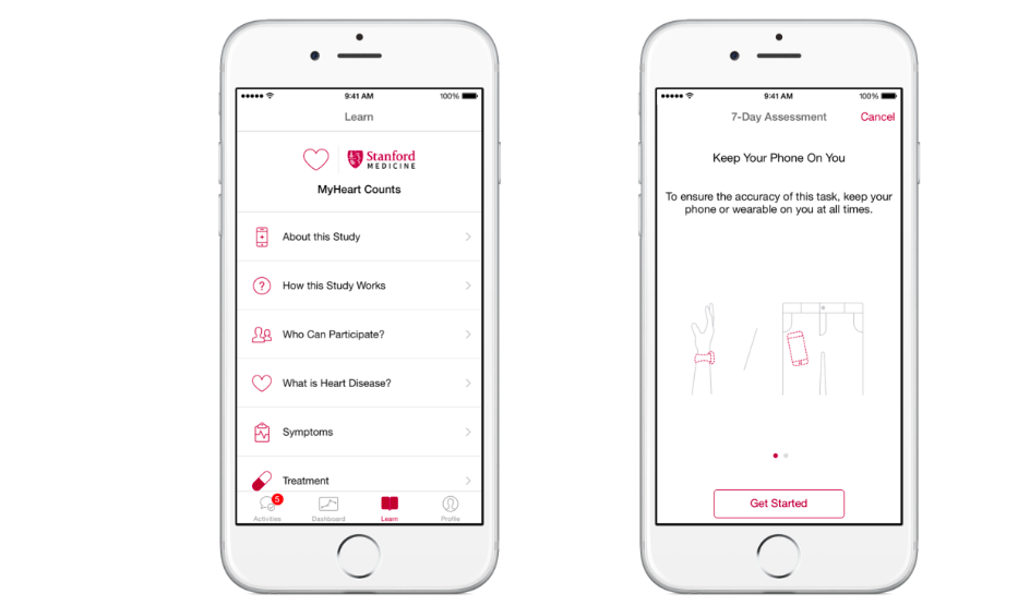 MyHeart Counts, een ResearchKit app ontwikkeld door Stanford University