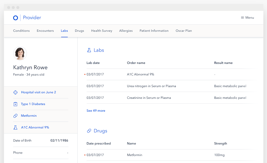 Oscar Clinical Dashboard